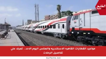 مواعيد القطارات القاهرة الإسكندرية والعكس اليوم الأحد.. تعرف على تفاصيل الرحلات